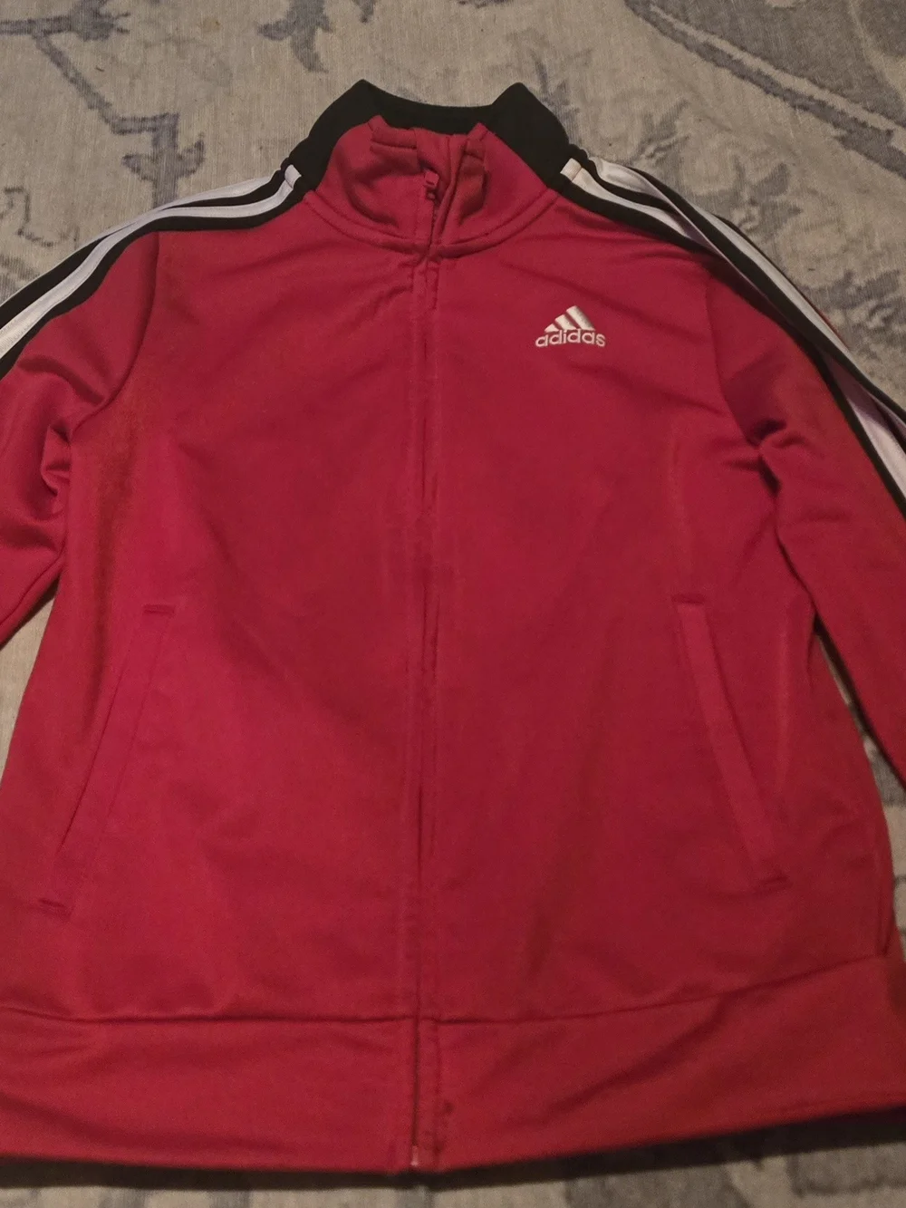 Adidas Red And Black Athletic Jacket Toddler Size 6